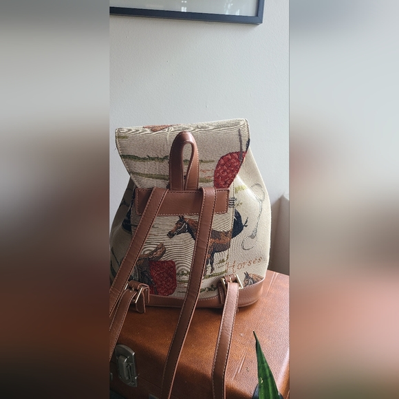 Horse Equestrian Backpack vintage Style - Picture 10 of 12